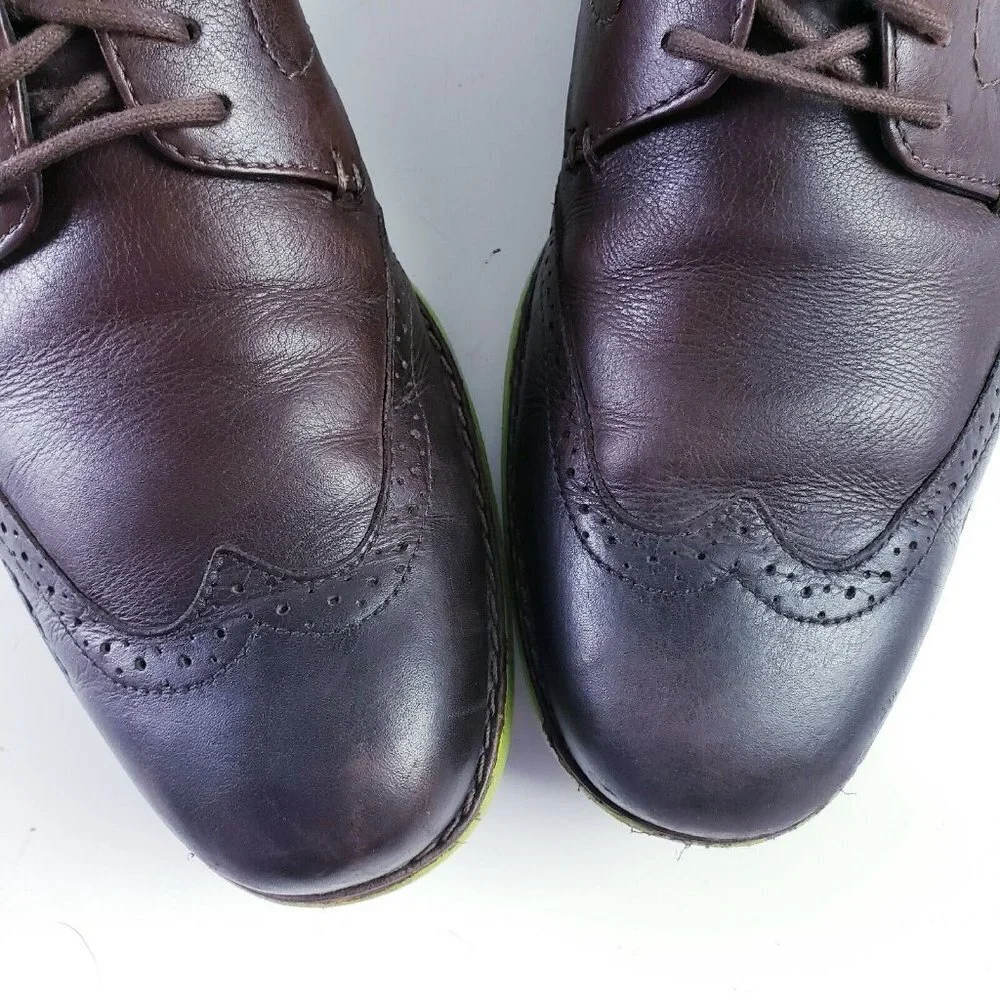 Johnston & Murphy Mens 9.5‎ Brown Leather Holden Wingtip Sneaker Loafer Casual